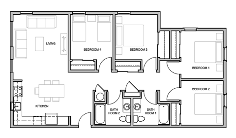 a floor plan of a house